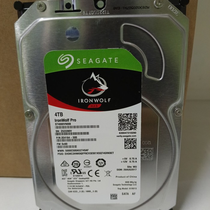 HDD/HARDISK 4TB ironwolf NAS 3,5 FOR SERVER