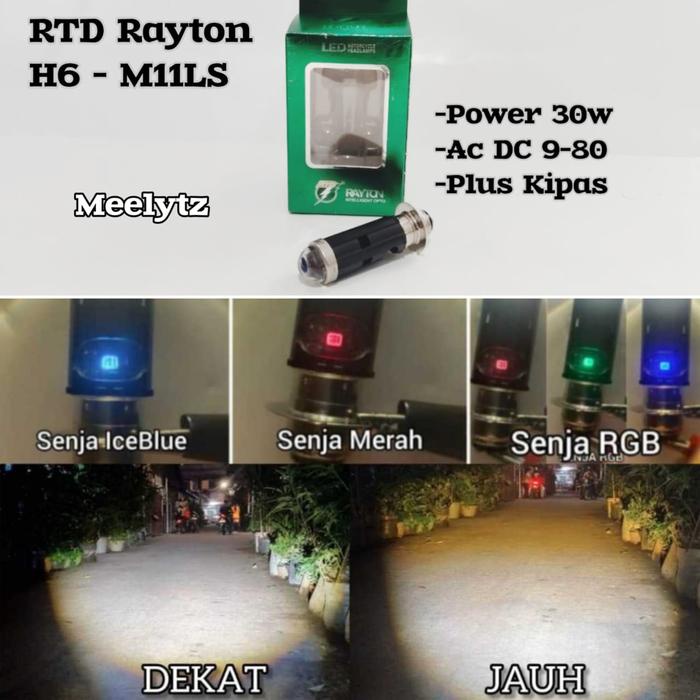 HARGA DISC - RTD H6 M11LS - Lampu utama h6 Rtd Rayton tipe M11LS cahaya D3 Cut Off plus kipas