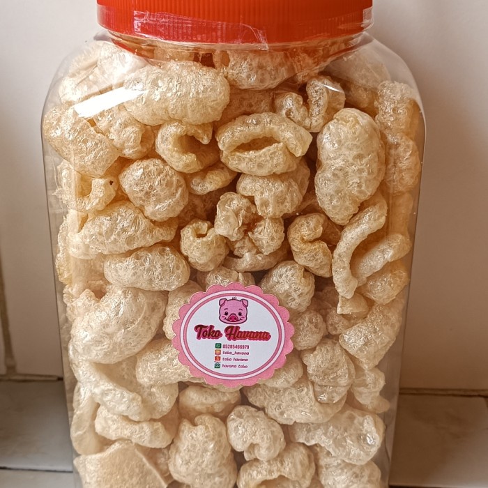 

Kerupuk Kulit Babi Kerubi Garing Gurih Renyah Kerupuk B2 Toples 4liter
