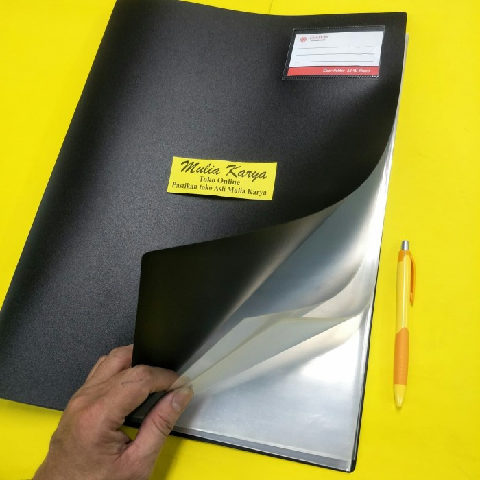 

Clear Holder A3 40 lembar / Document Keeper A3 40 / Map Album A3 Kode 1405