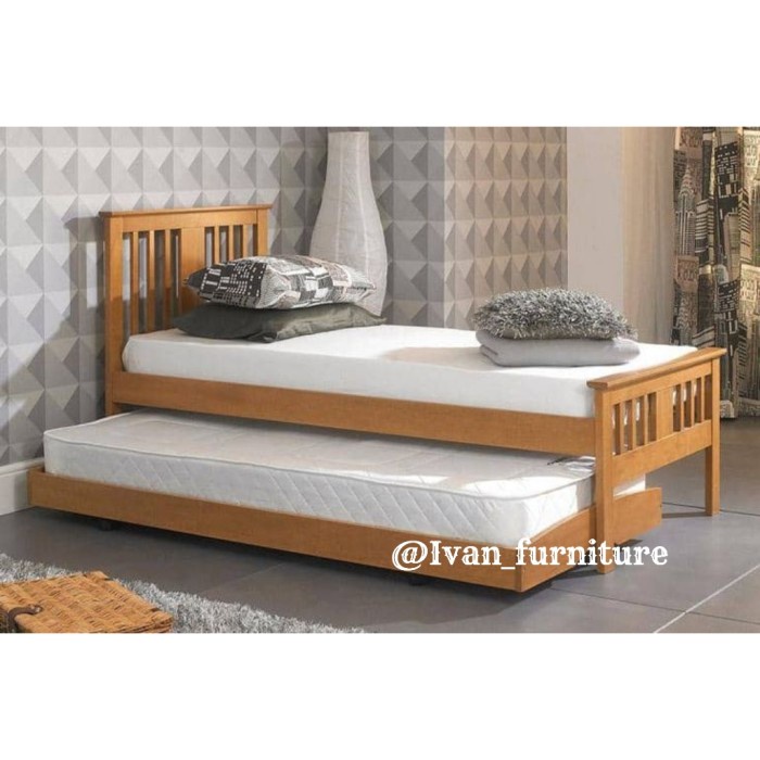 TEMPAT TIDUR SORONG JATI , DIPAN SORONG KAYU JATI , DIPAN SUSUN JATI