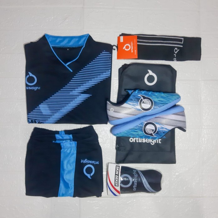 Mo Paket Komplit 5 Set Sepatu Futsal Anak Ortuseight Bonus Jersey