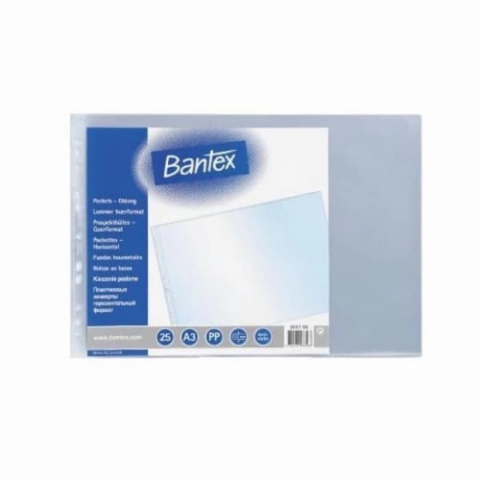 

Plastik kantong/PP pocket Bantex A3 landscape 2037 08 antiglare Kode 935