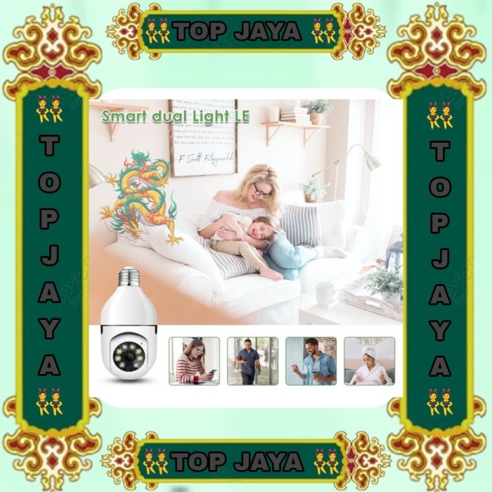 Kamera Cctv Wifi Bentuk Bohlam/Lampu V380