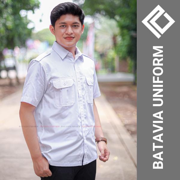 BERKUALITAS Kemeja PDL Lengan Pendek by Batavia Uniform - Kemeja kerja lapangan Lengan Pendek Pria