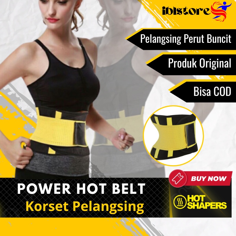 Korset Olahraga Hot Shapers Original Korset Pria Wanita Pelangsing Pembakar Lemak Perut Hot Belt HB