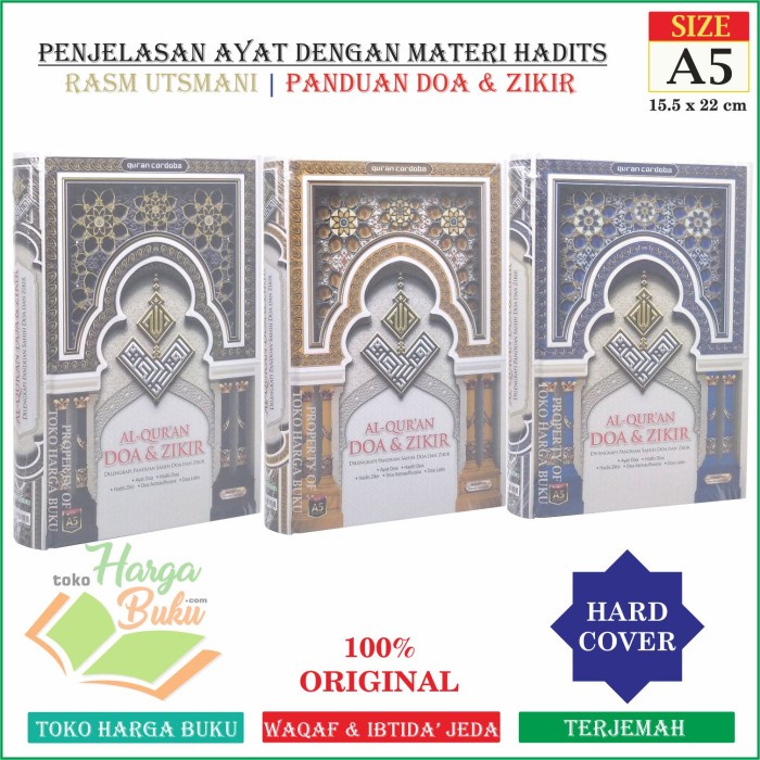 

Ready Al-Quran Doa Dan Zikir A5 Hc Terjemah Sedang Tajwid Waqaf Ibtida Cdb