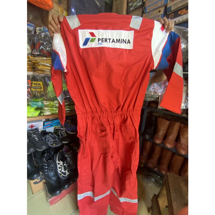Nomex Pertamina Merah 6 oz Seragam Pertamina Coverall Pertamina Nomex