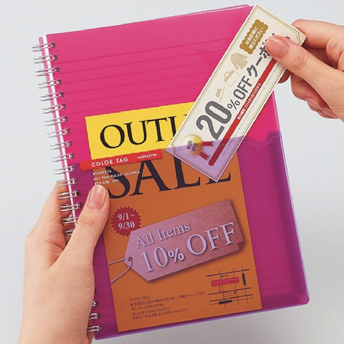 

Kokuyo Twin Ring Notebook Color Tag Bi-COLOR B5