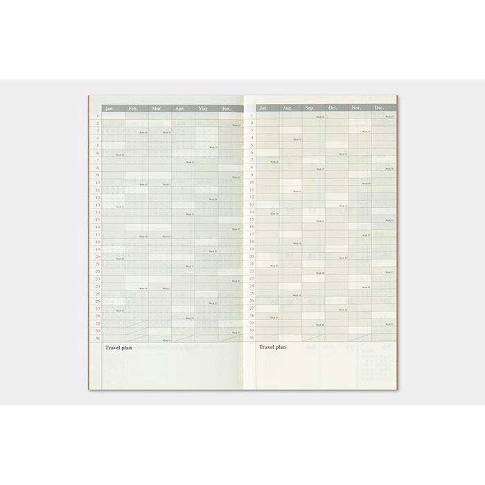 

Traveler's Notebook 2025 Refill Monthly (Regular Size) Midori Travelers Notebook Preorder Planner