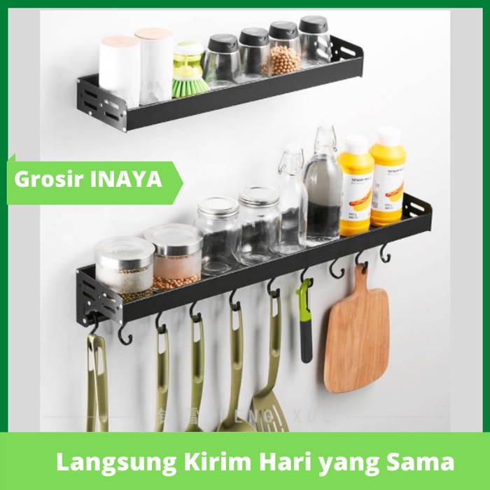 Rak Dinding Dapur Rak Bumbu Dapur Tanpa Gantungan Modern Minimalis