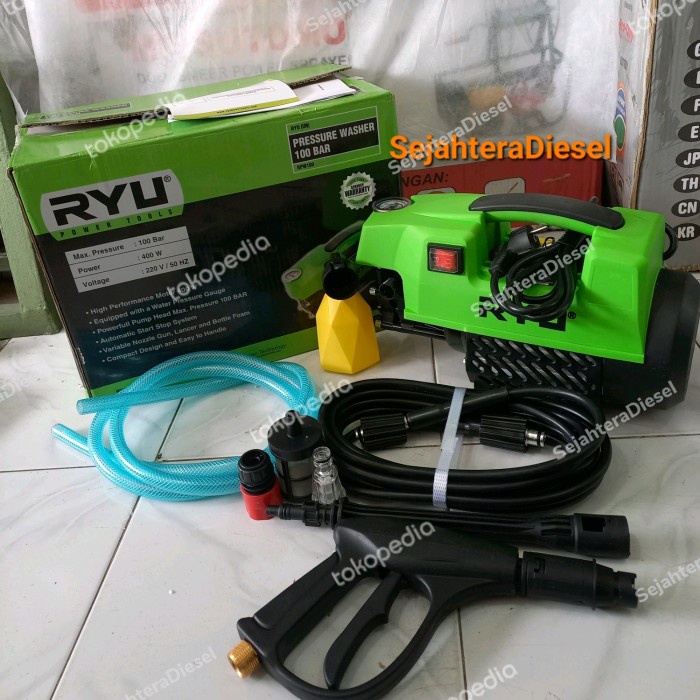 Herzliya Ryu Tekiro 100Bar Steam Jet Cleaner Listrik Presure Washer 100Bar