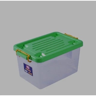 CONTAINER BOX PLASTIK TRANSPARAN BER RODA