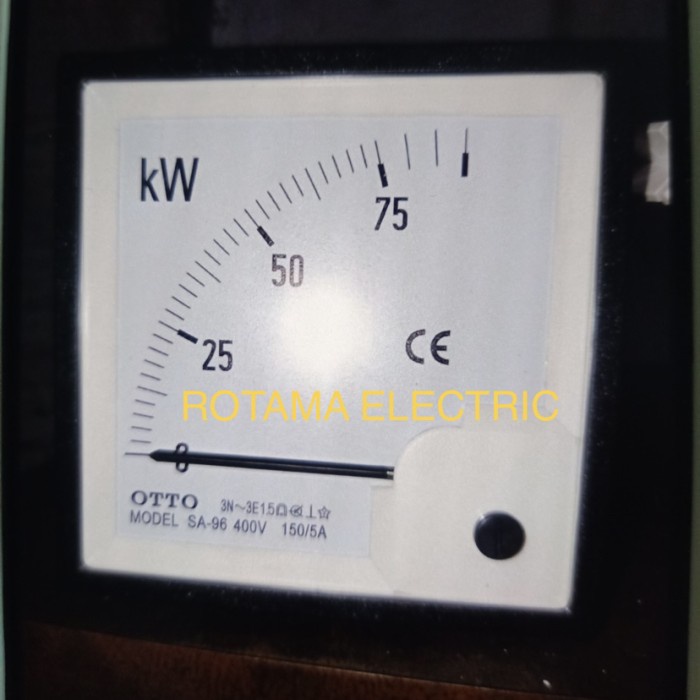 KW METER 0-75 KW METER CT 150/5 SIZE 96x96 KW METER 0-75 400V