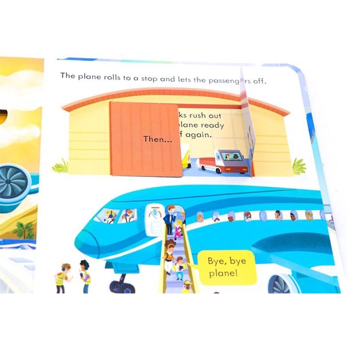 [deloth] - [Edu] Usborne Story Book Peep Inside Plane Works Buku Cerita Anak