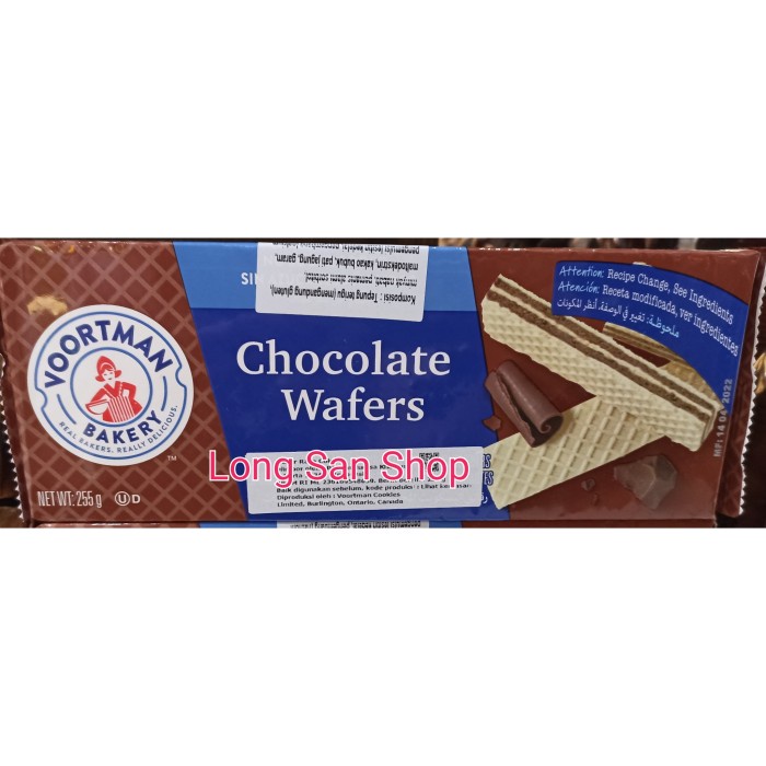

Voortman Sugar Free Chocolate Wafer 255 gr - Biskuit Impor