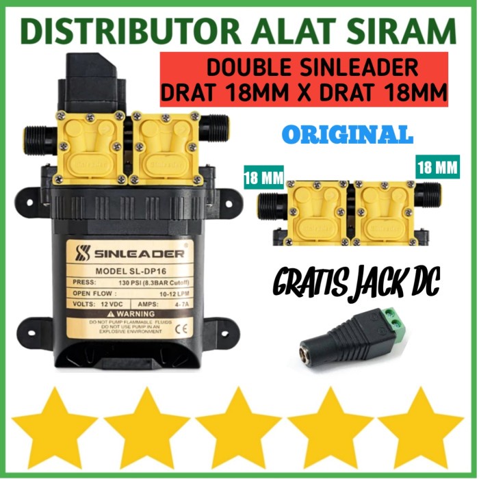 Pompa Dc 12V Double Pump 12L/M Dc Cuci Motor Steam Misting Jet Cleaner