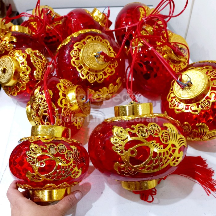 Lampion Rentet Fu / Lampion LED rentet Ikan Hoki / Lampu Lampion Hoki