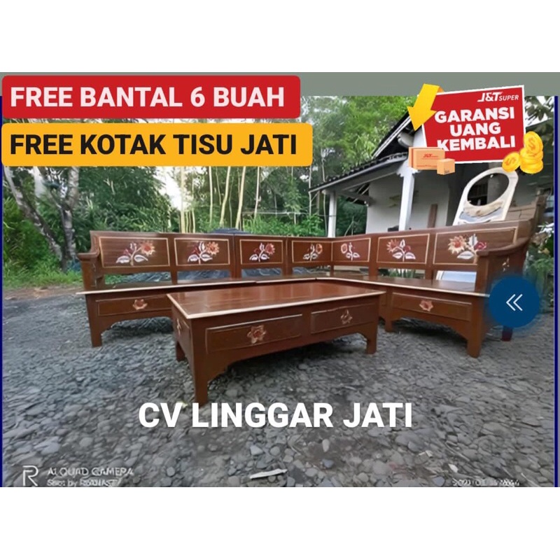 Mentah - Kursi Sudut Ruang Tamu Minimalis Murah Promo Kembang jati