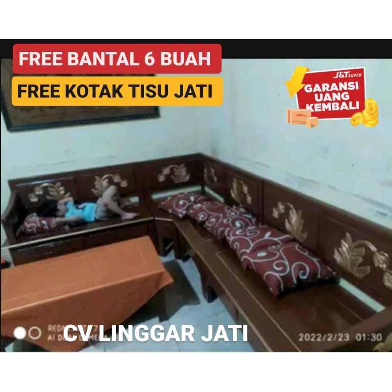 Mentah - Kursi Ruang Tamu Sudut Promo Kembang jati