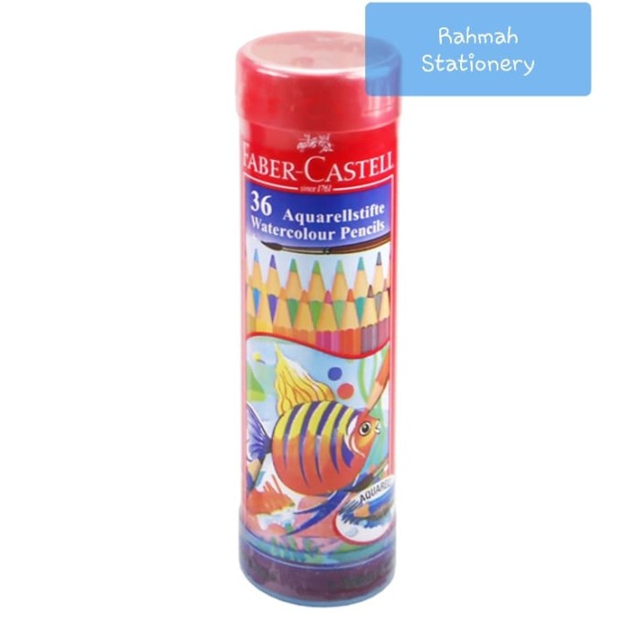 

Faber-Castell Watercolour Pencils 36 Round Tin / Pensil Warna 36