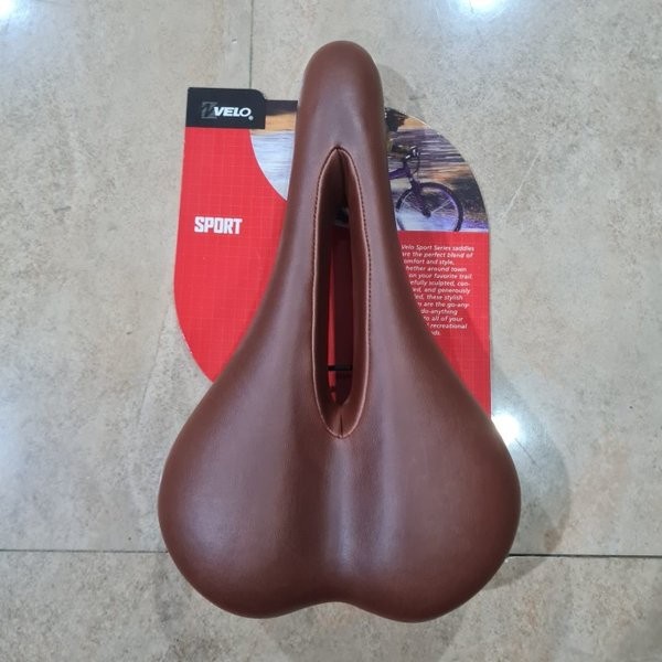 TERLARIS saddle gel VELO sport brown 2069 classic vintage sadel seli jok coklat