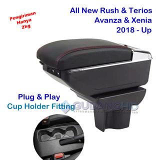Armrest Mobil All New Toyota Rush Daihatsu Terios 7 USB Port Charger + LED Baut Car