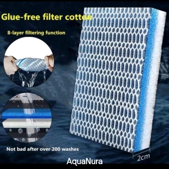 8D Honey Comb Sponge Filter Aquarium, Filter Media Kolam
