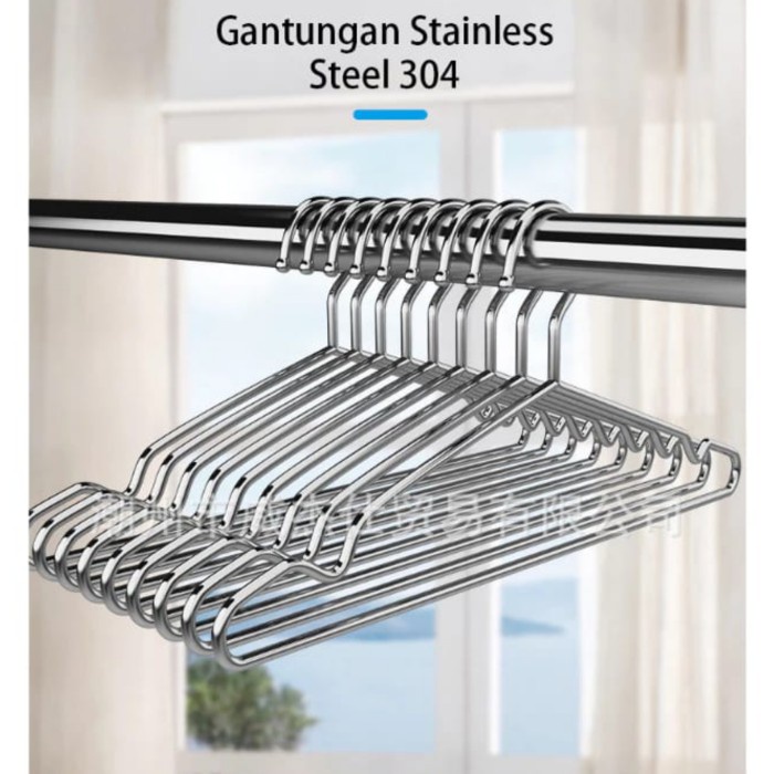 Hanger Baju Stainless Steel Gantungan Baju 42Cm dan 45cm