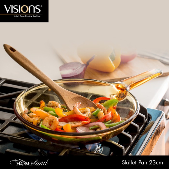 Visions Classic Skillet 9" Fry Pan / Wajan Kaca Harga MurahBebas OngkirTerbatasTermurah