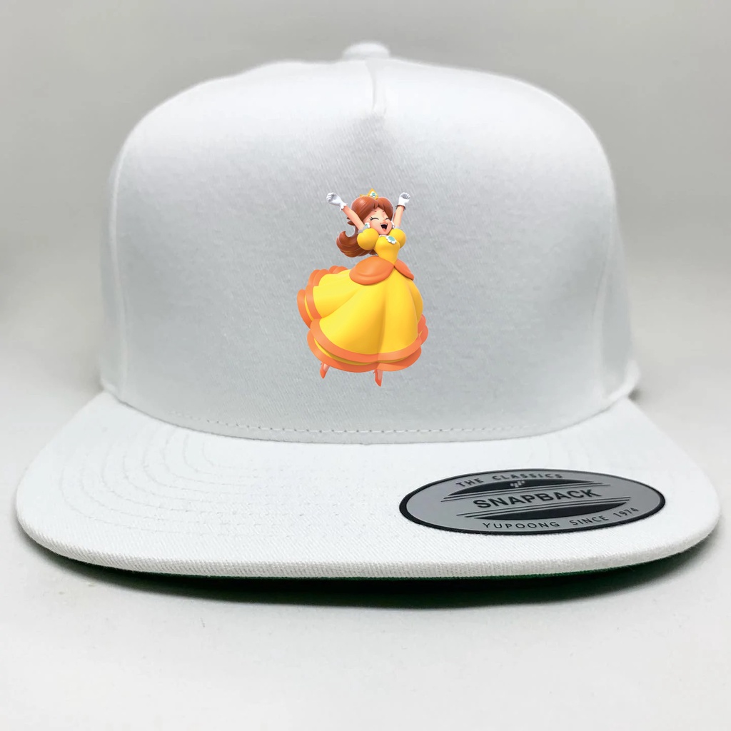 Topi Snapback Princess Daisy Super Mario Kart World Gaming