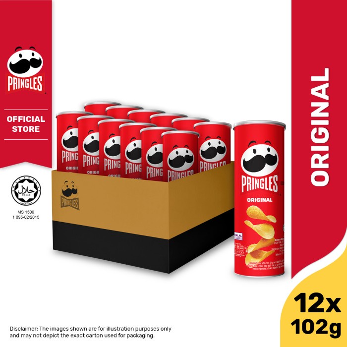 

Wof [Carton Deals] Pringles Original 102Gr Keripik (12 Pcs)