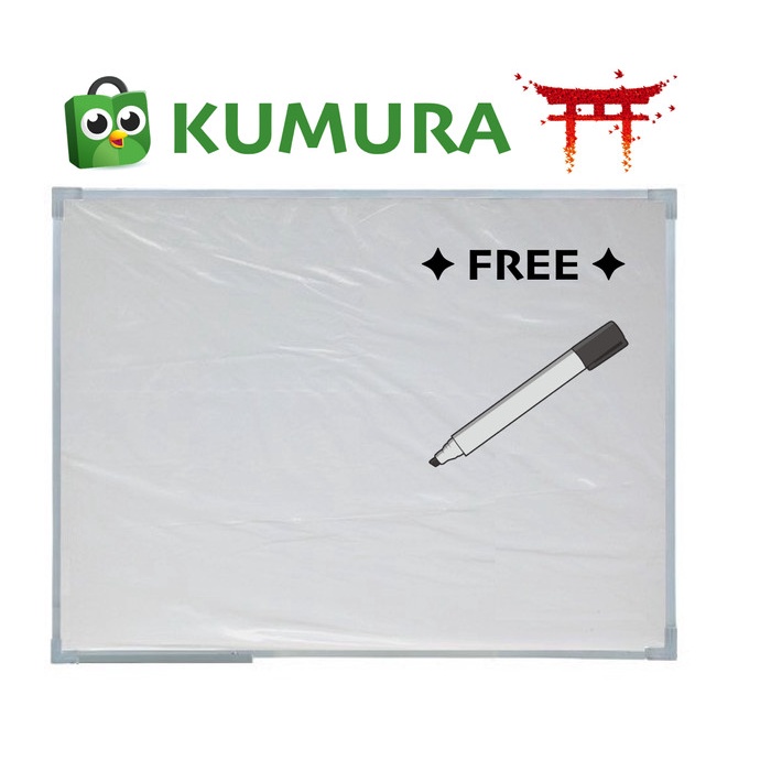 

Whiteboard Non Magnetik 90x120 cm Papan Tulis Non Magnetic Kumura