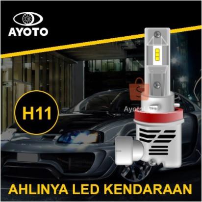 Lampu LED Mobil AYOTO H8/H9/H11/H16/H27 Original (1SET) PUTIH KUNING / WHITE YELLOW GOLDEN YELLOW /