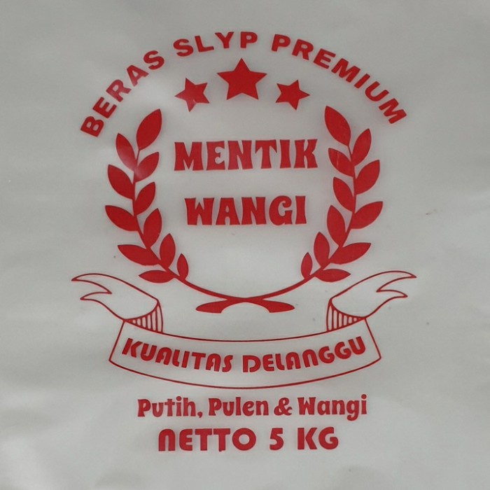 

$$$$] Plastik Beras Cap Mentik Wangi 5 kg