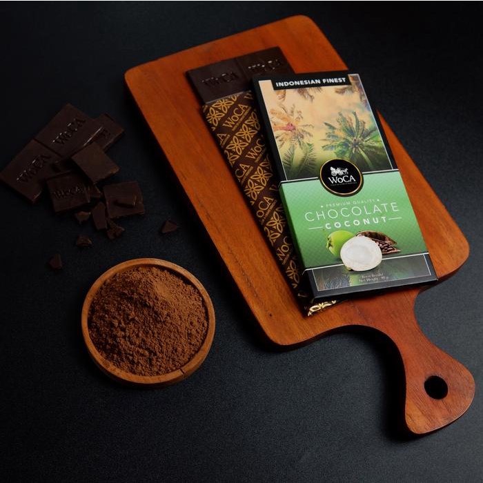 

terbaru !!! woca premium chocolate 3 x 90g bars - cokelat batang rasa kelapa ready