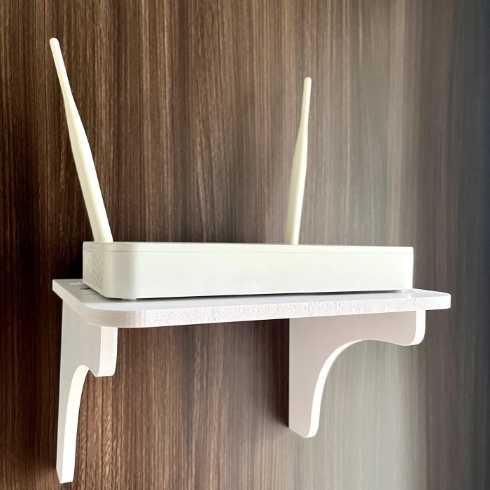 PROMO Dijual Rak Dinding Bawah Tv Gantung Tempat Modem Router Wifi Remote CP