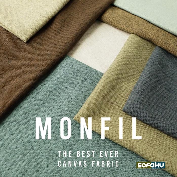 HIKARON Monfil - Kain Kanvas Terlaris - Bahan Kain Kanvas Polos Sofa Polyester