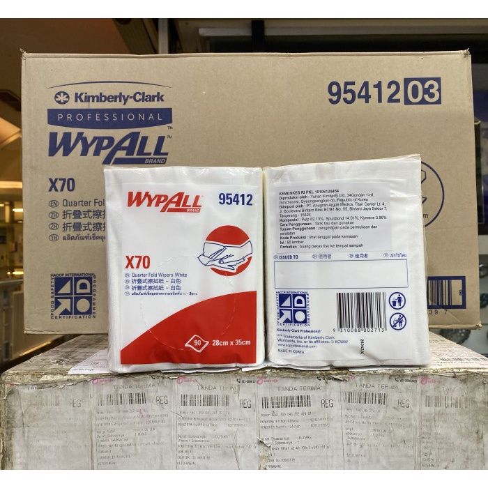 Wypall x70 wypall x 70 wipers kimberly clark 95412 (per pax)