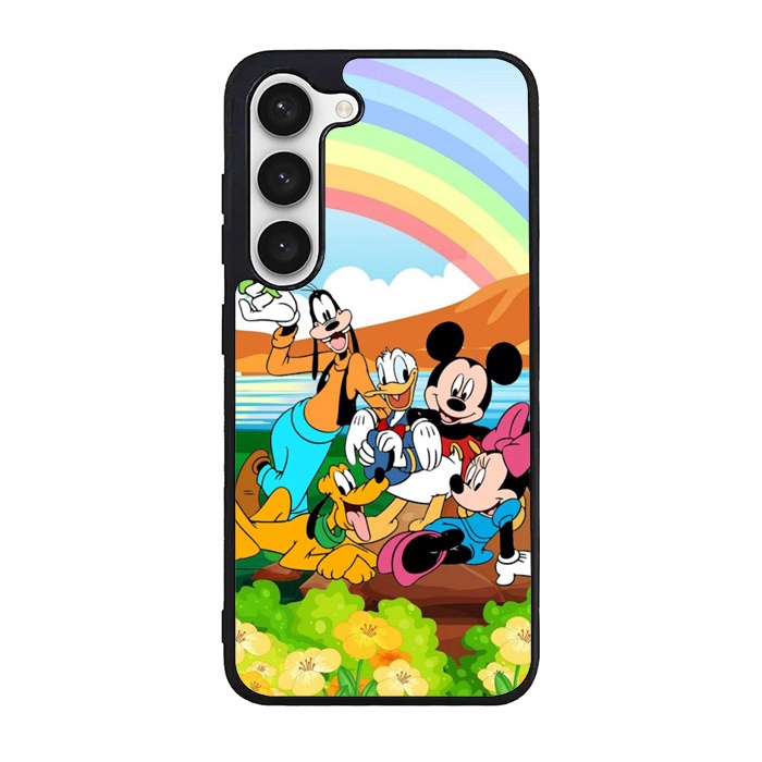 Case Casing Samsung S24 S23 S22 S21 S20 Note 20 10 Ultra Plus FE  Mickey Mouse Pelangi NA00496