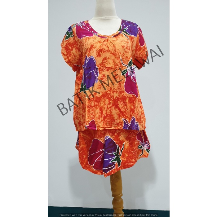 Setelan Batik PREMIUM SUNAN ORI celana pendek tangan pendek Rempel