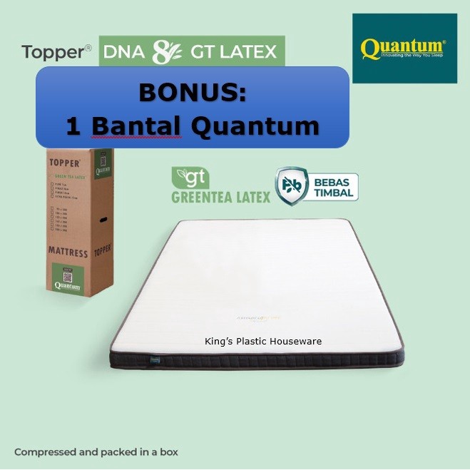 Quantum Topper Greentea Latex DNA 8 Cm 140x200 Cm kasur Mattress