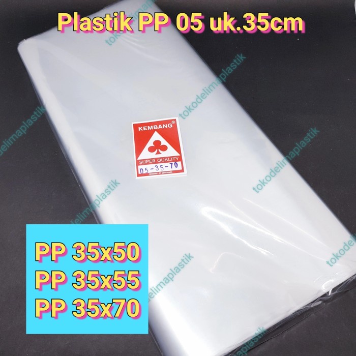 EKSLUSIF Plastik PP 05 Bening lebar 35cm - 35x50 / 35x55 / 35x70