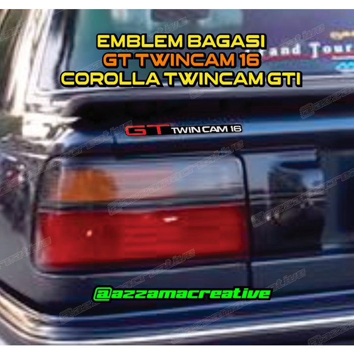 BISA GOSEND EMBLEM GT TWINCAM 16 FOR TOYOTA COROLLA TWINCAM GTI