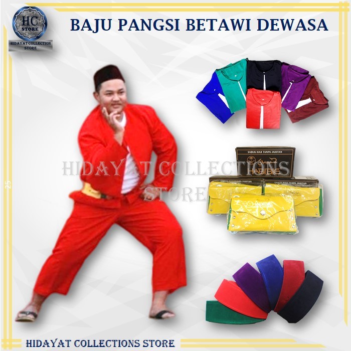 Baju Pangsi Betawi Dewasa Setelan Pangsi Dewasa Baju Pangsi Hitam