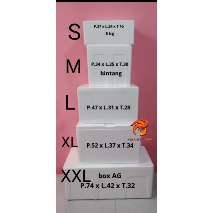 [dellacell] - Box Styrofoam murah tebal / Box Sterofoam Besar /Gabus Styrofoam Kecil