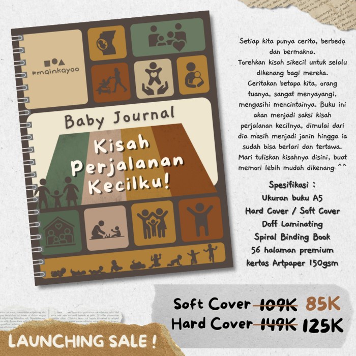 [deloth] - BABY JOURNAL BOOK - Kisah Perjalanan Kecilku - Baby Diary #mainkayoo