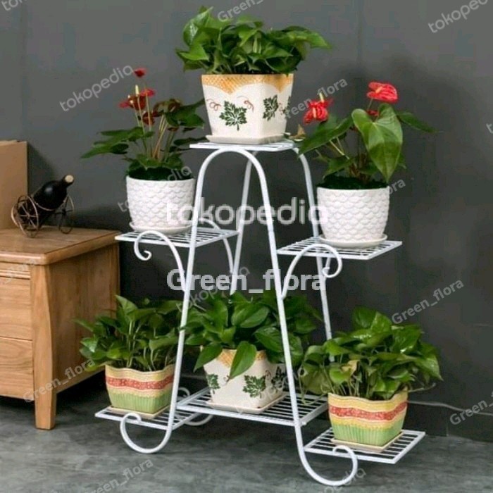 STANDING RAK POT BUNGA 6 SUSUN/RAK POT BESI UNTUK TANAMAN HIAS