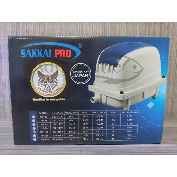 SAKKAI HP-100 AIR PUMP HIBLOW AERATOR POMPA UDARA KOLAM AQUARIUM