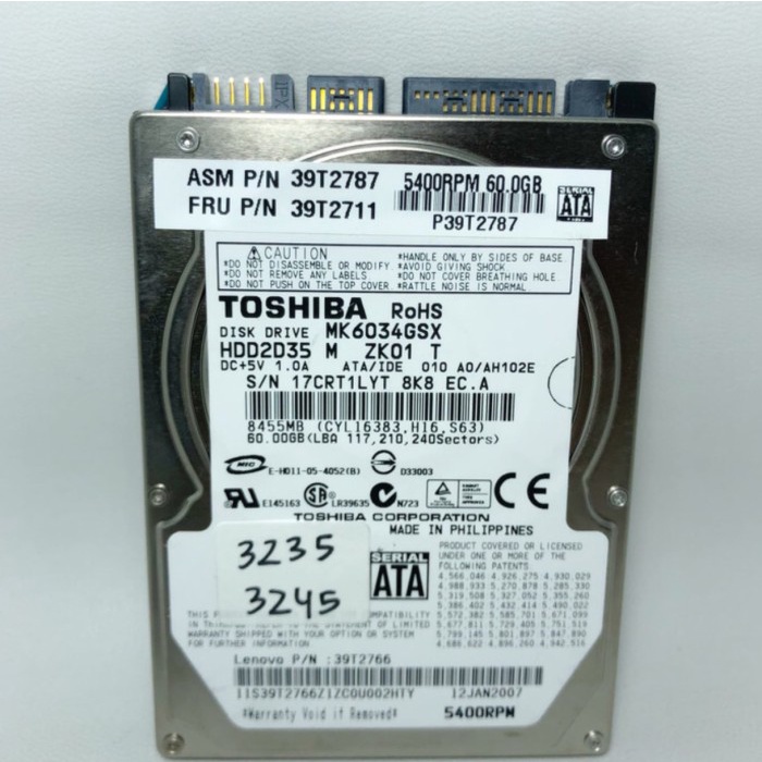 Hardisk Mesin Fotocopy Canon IR 3235 3245